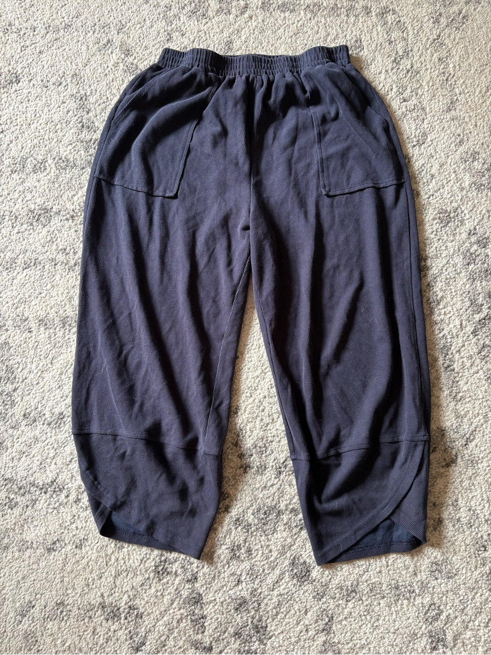 Women's Navy Wide Leg Jogger Pants